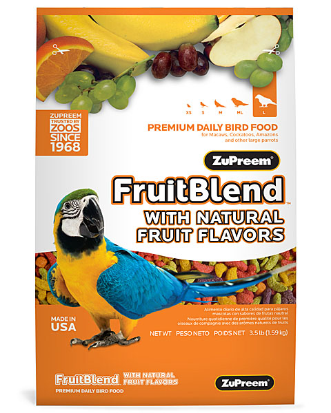 Zupreem FruitBlend Premium Large Parrot, 17.5 lb (image for) Zupreem FruitBlend Premium Large Parrot, 17.5 lb