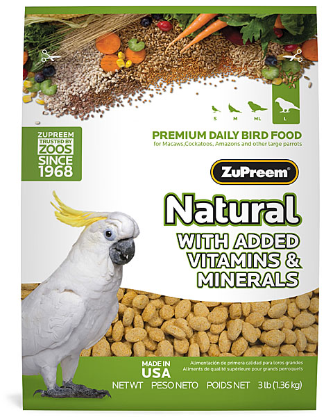 ZuPreem Natural Premium Large Parrot, 20 lb (image for) ZuPreem Natural Premium Large Parrot, 20 lb