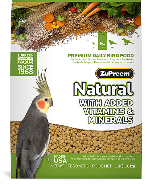 ZuPreem Natural Premium Cockatiel, 2.5 lb (image for) ZuPreem Natural Premium Cockatiel, 2.5 lb